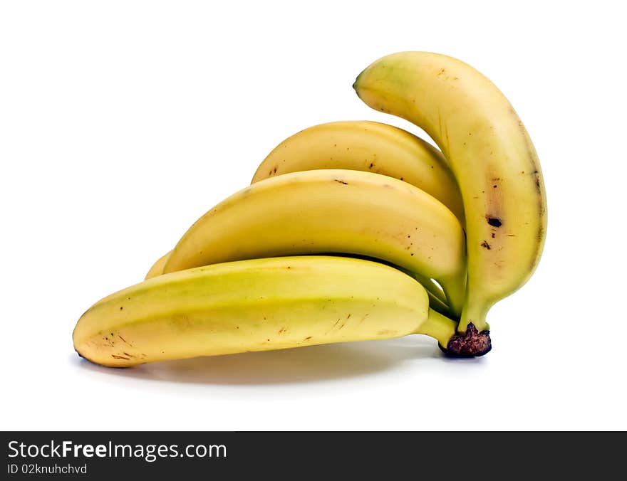 Bananas on a white background