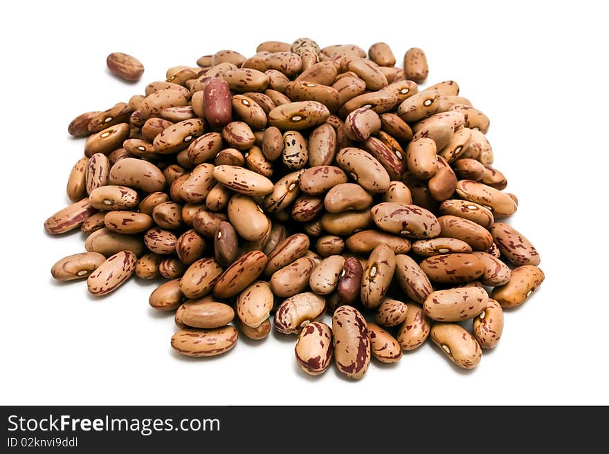 Beans on a white background