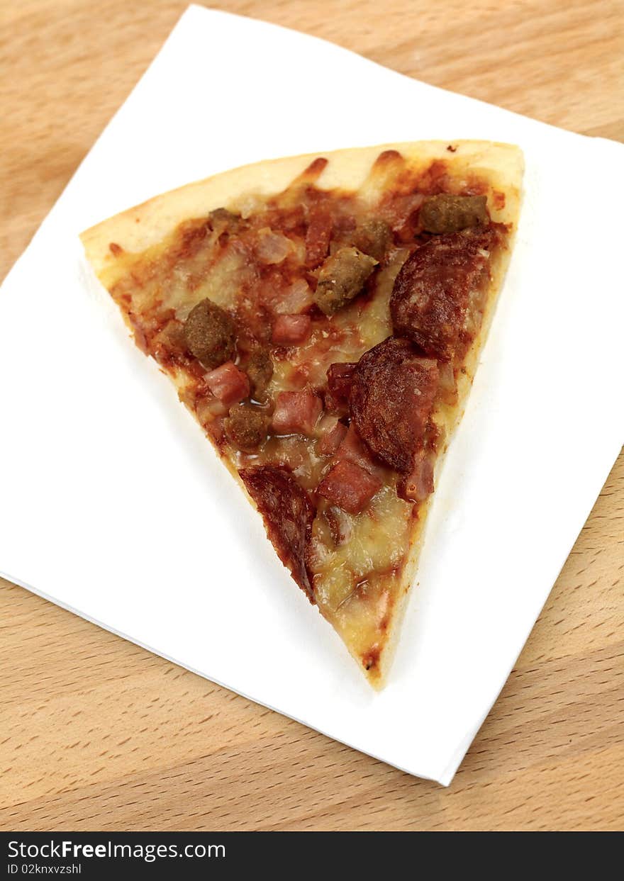 Freshly cooked takeaway pizza on a kitchen bench. Freshly cooked takeaway pizza on a kitchen bench