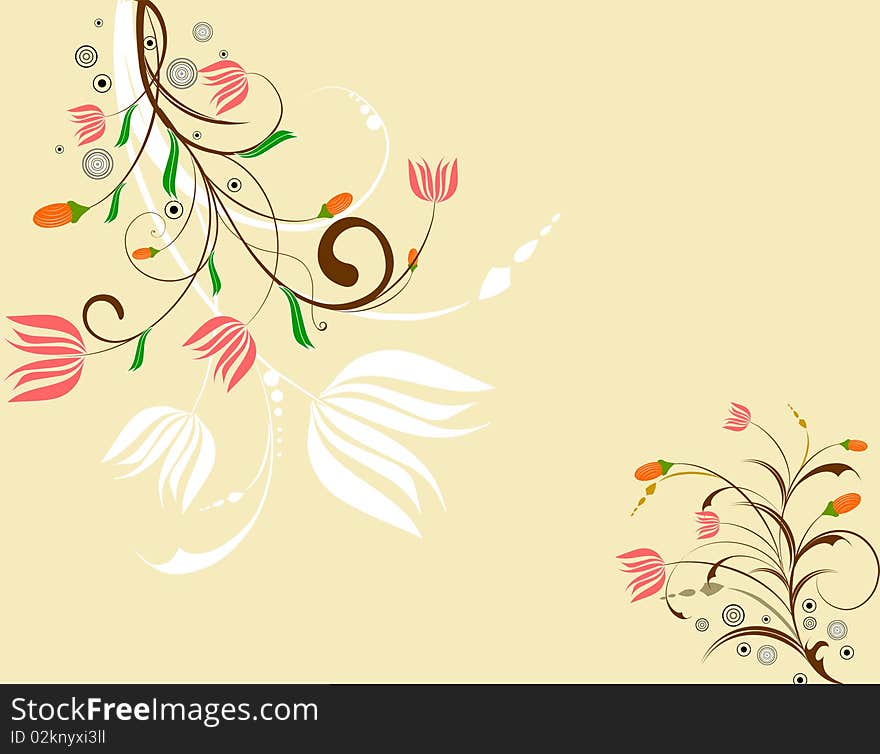 Abstract floral background, illustration, well for your design