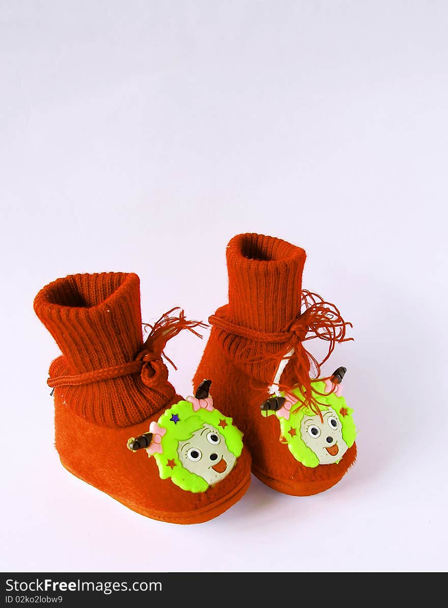 Red baby shoes