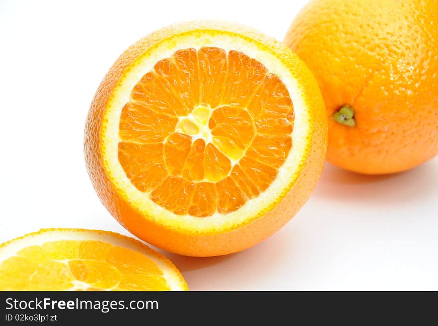 Isolated tasty orange on white background