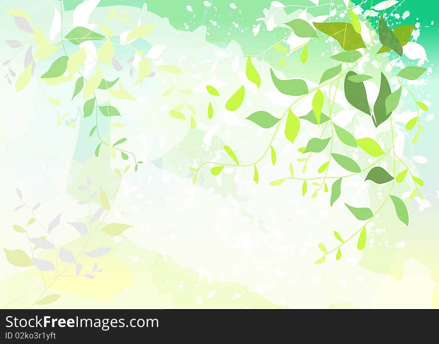 Water color Floral background, vector illustration layered.