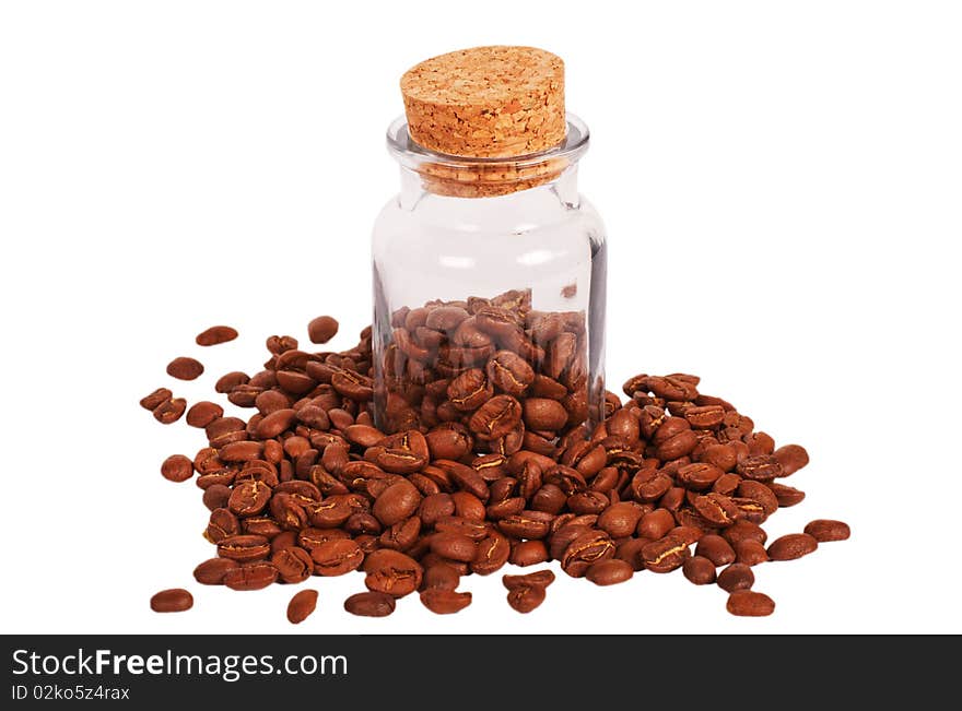 Glass Can With Coffee Beans