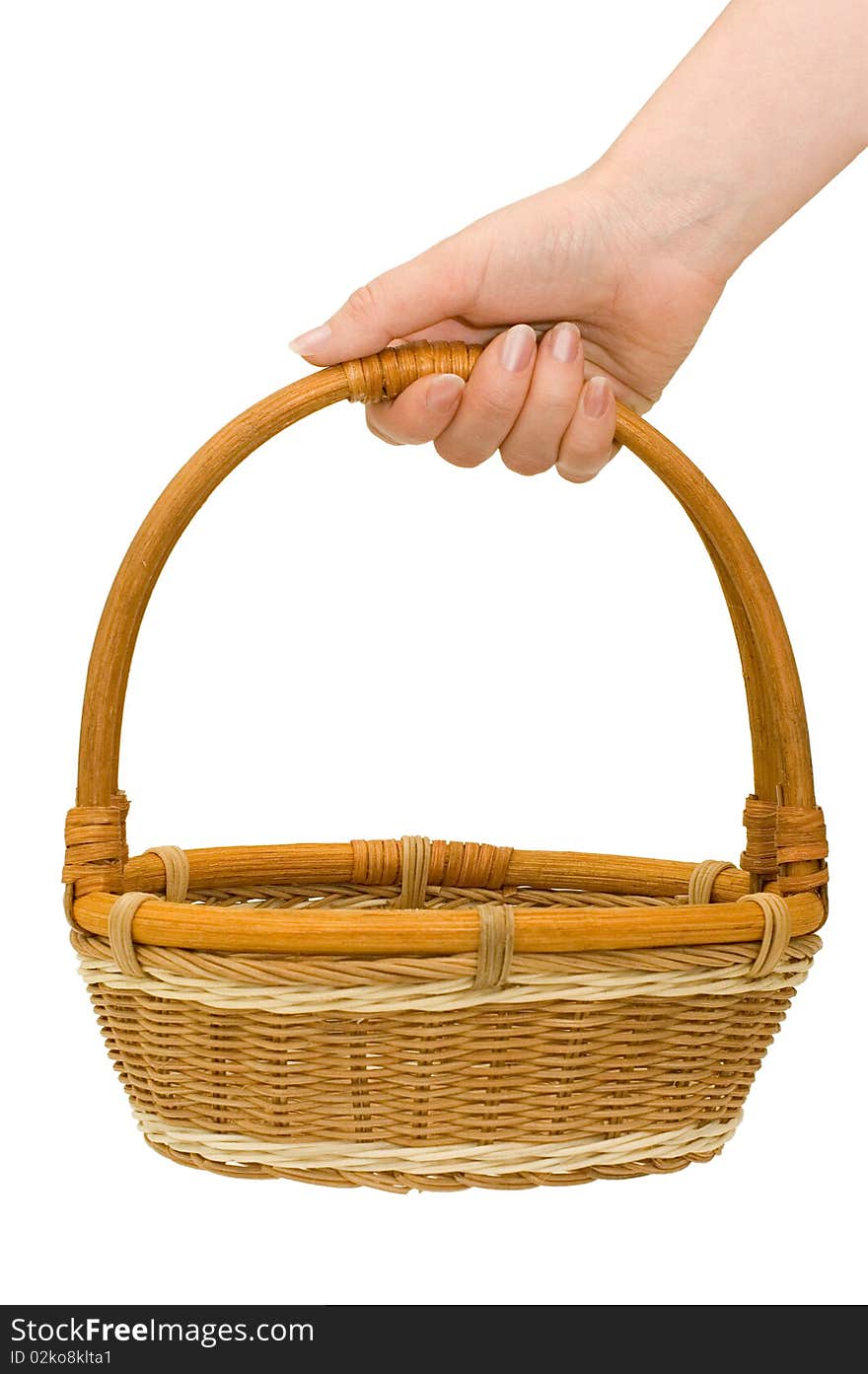 Wicker basket isolated on white background. Wicker basket isolated on white background