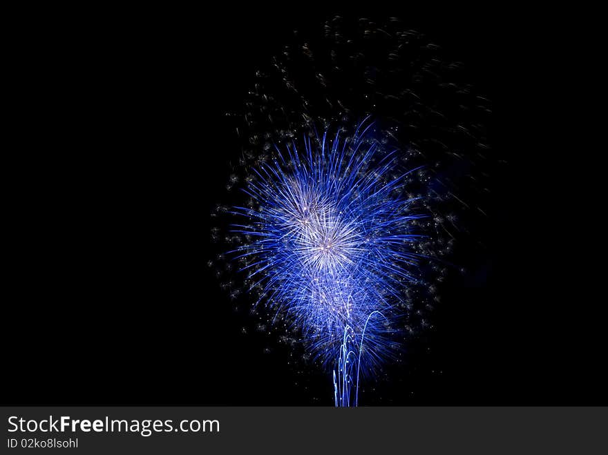 Blue firework