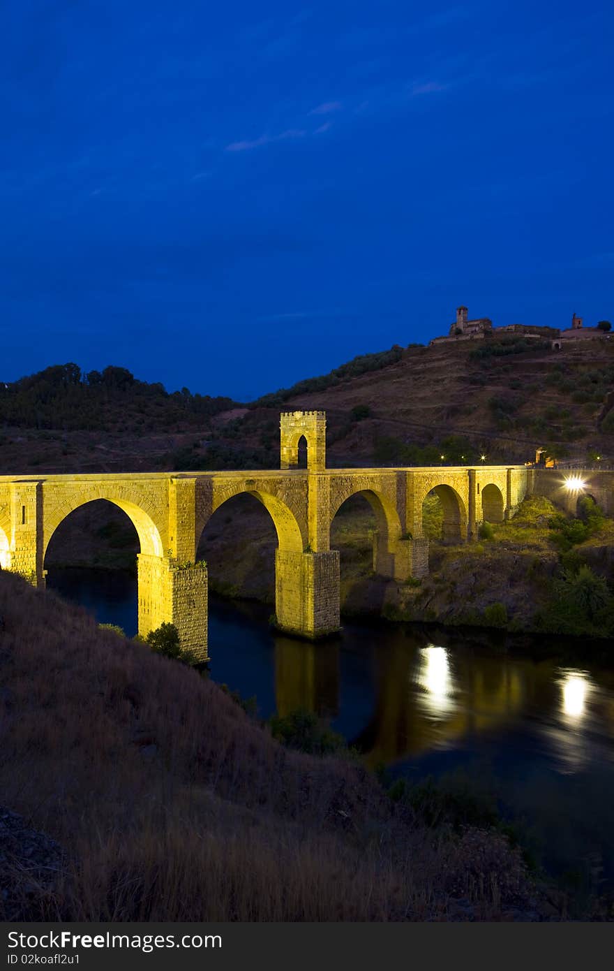 Roman bridge in Alcantara, Caceres Province, Extremadura, Spain