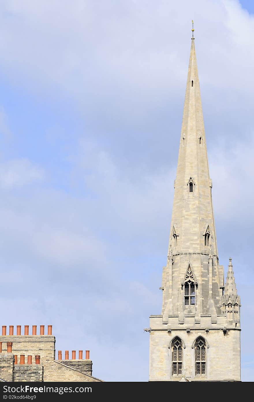 Tower of church from Cambridge