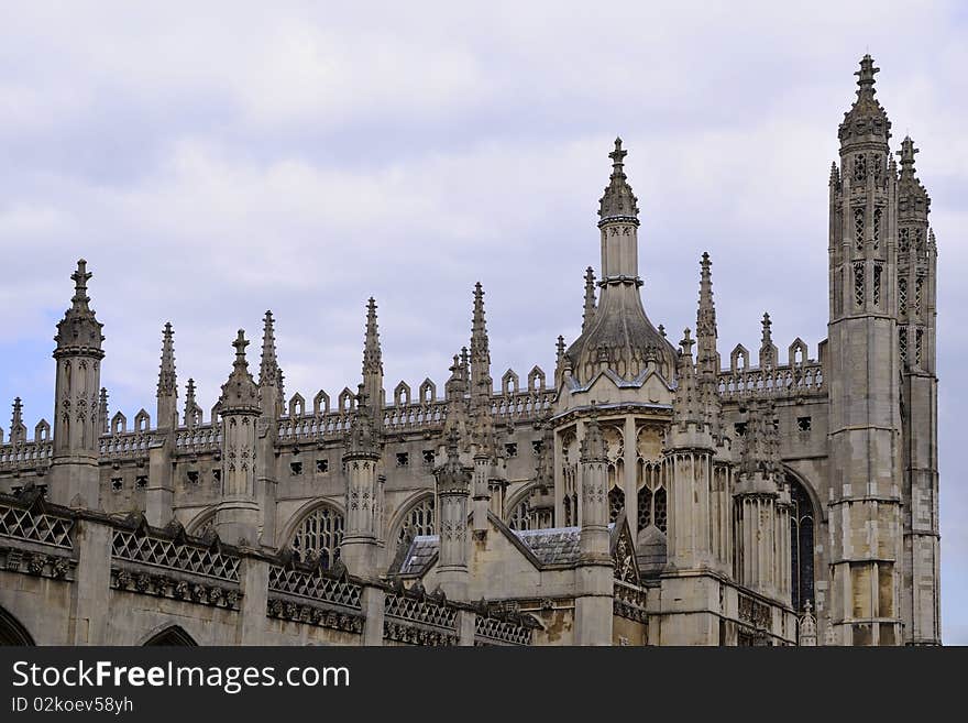 Sculpted towers of university from Cambridge