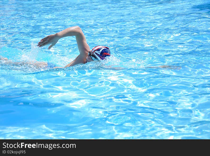 Natation at the swimming pool