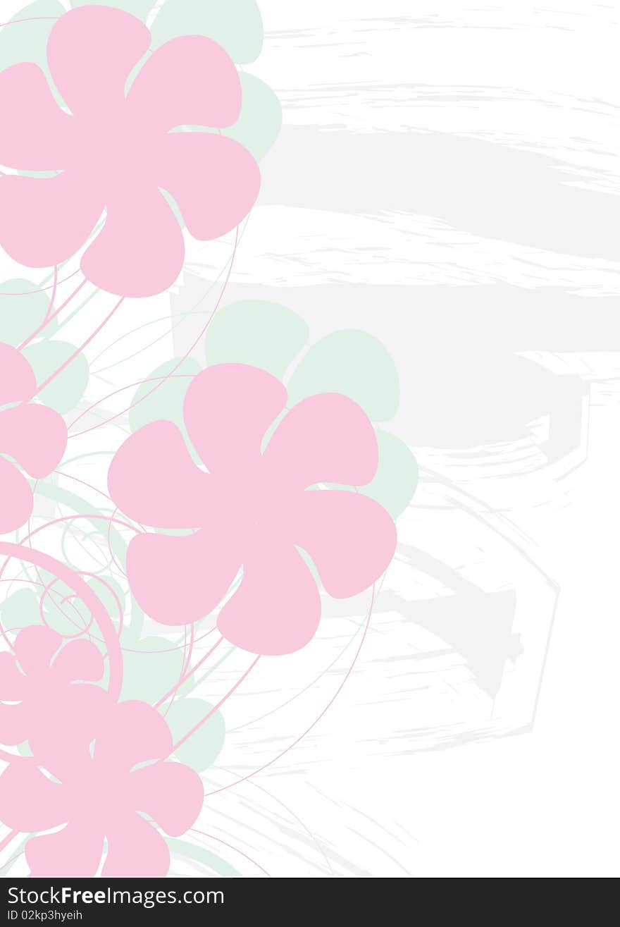 abstract  floral background with place for your text