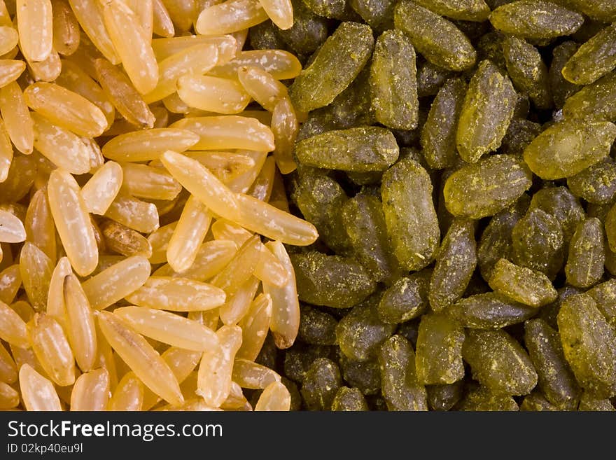 Brown rice closeup