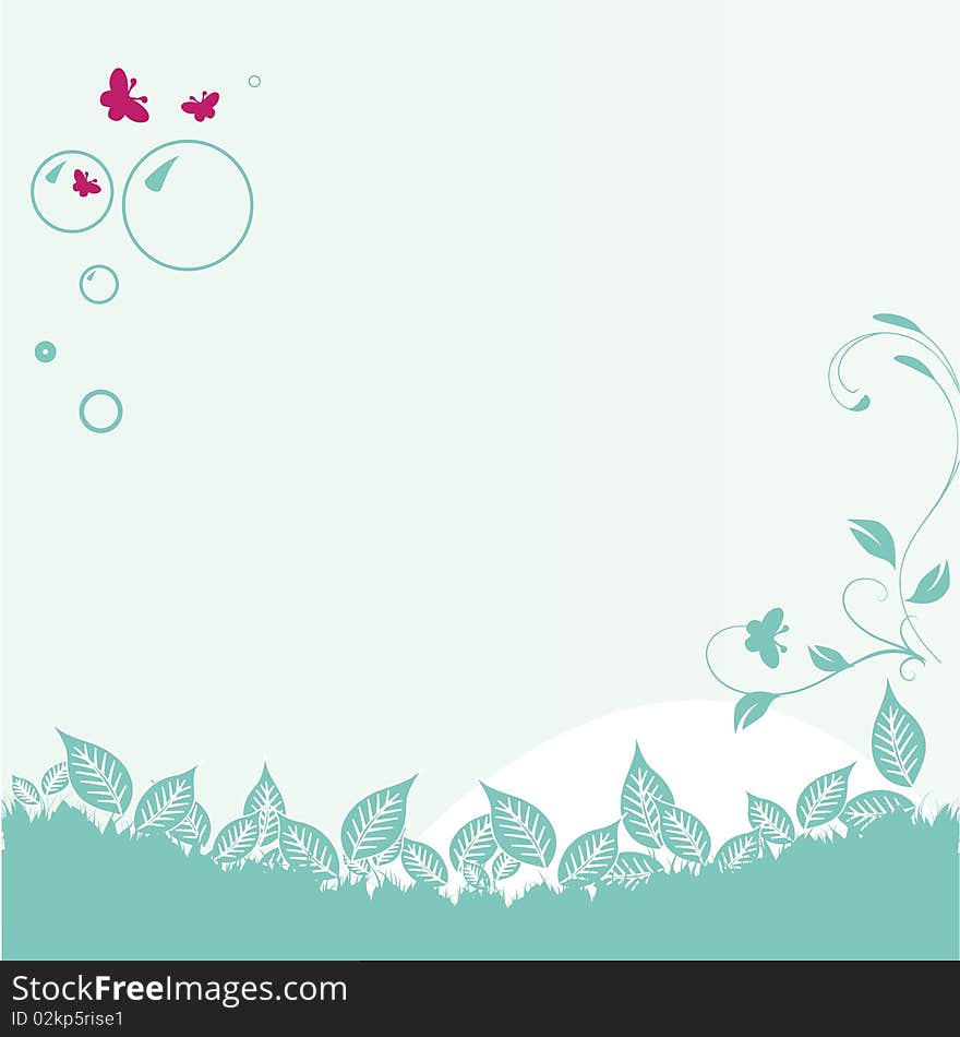 Abstract  floral background with place for your text