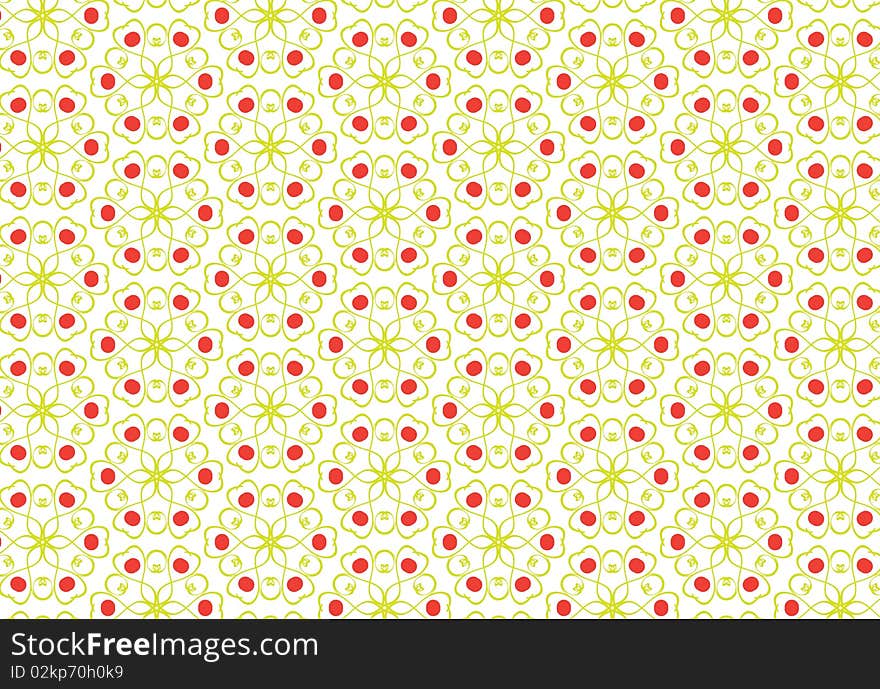 Bright abstract background with flower elements