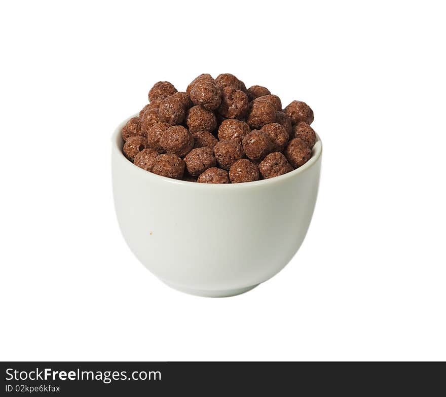 Crunch chocolate ball, isolated