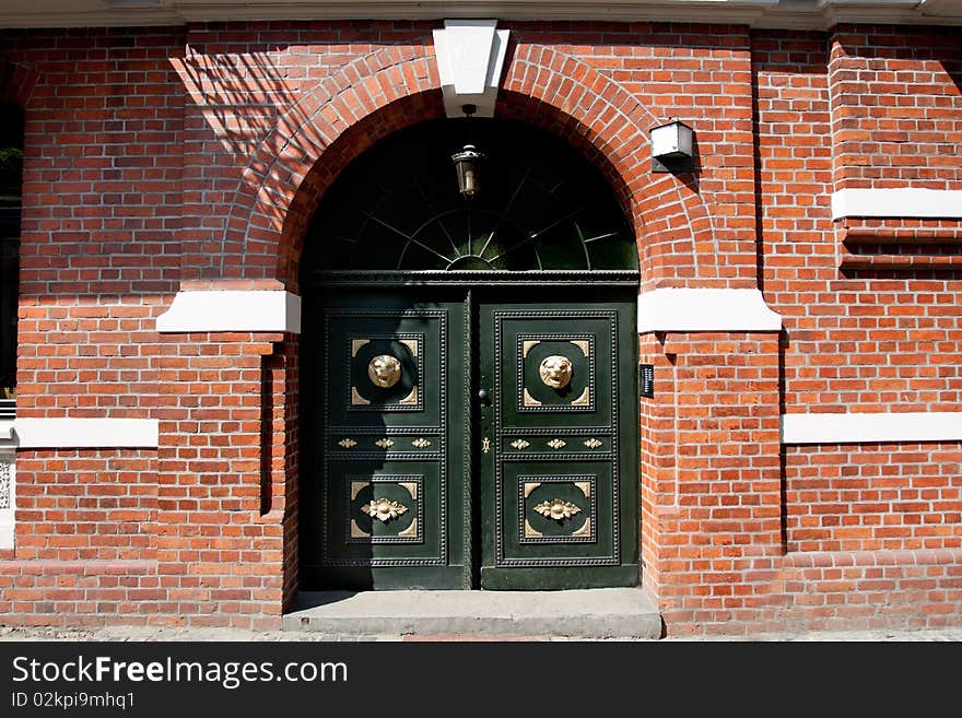 Beautiful door in a old wall. Beautiful door in a old wall.