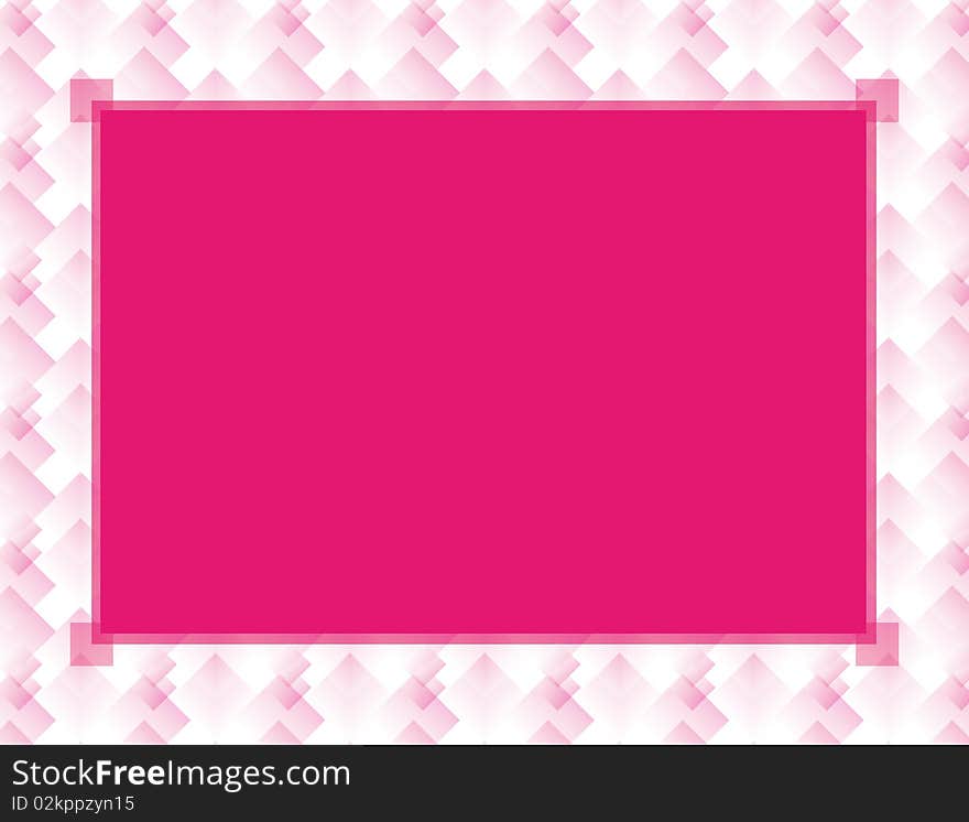 Pink frame for script, photos or can be used separated