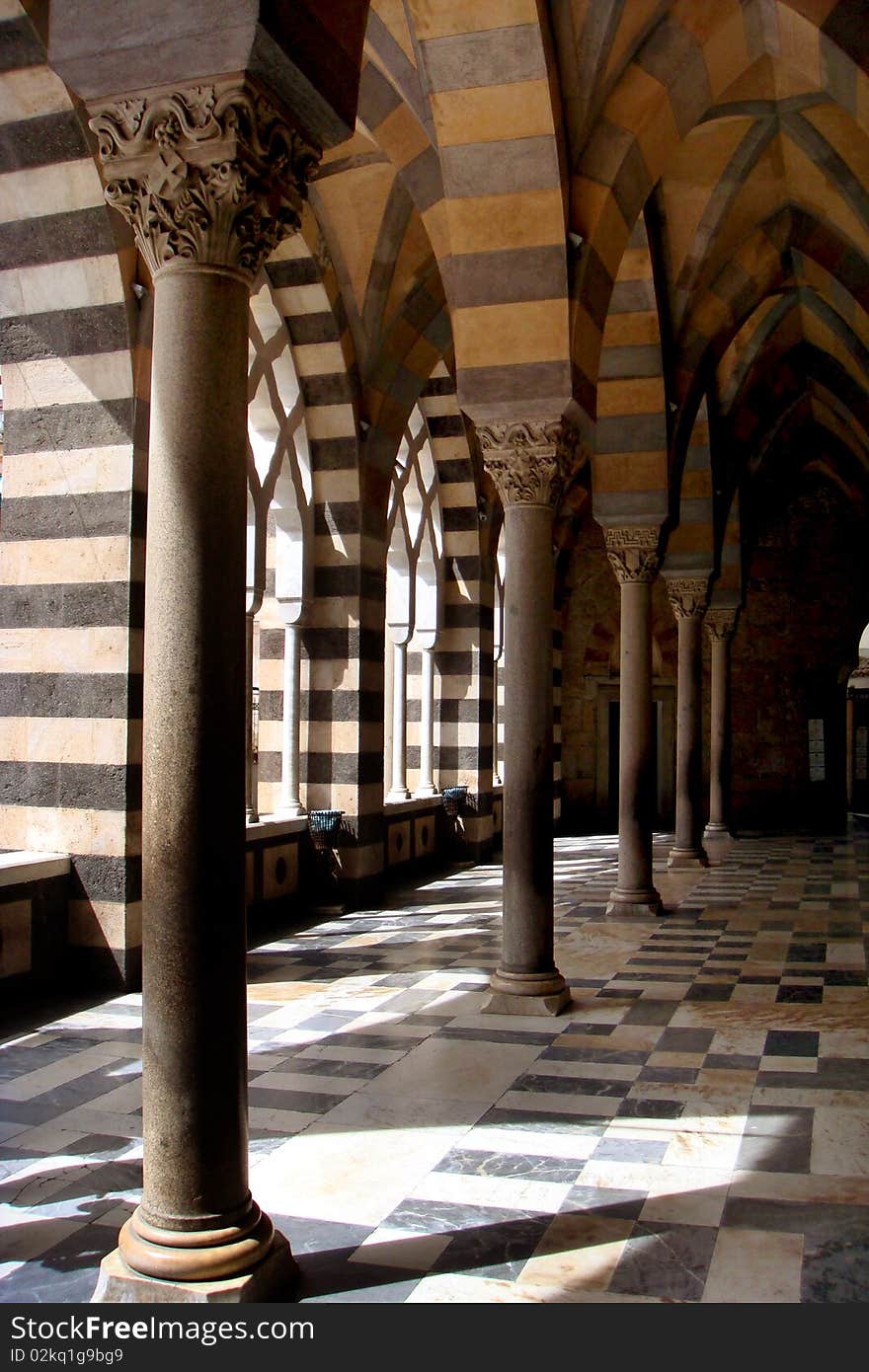 Detail of the arcade of the Cathedral. Detail of the arcade of the Cathedral