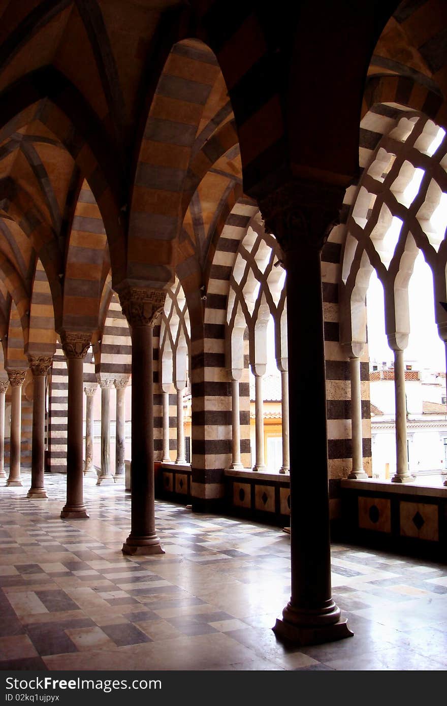 Detail of the arcade of the Cathedral. Detail of the arcade of the Cathedral