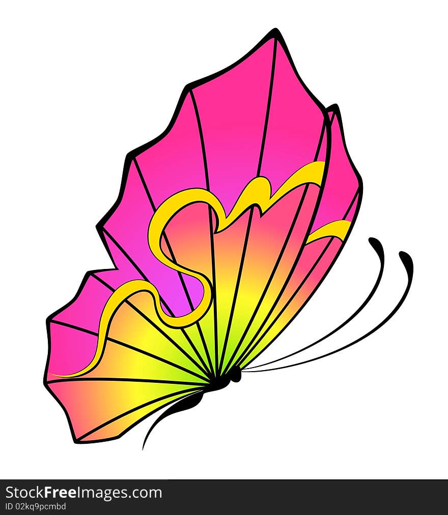 Abstract Butterfly. Beautiful illustration for a design