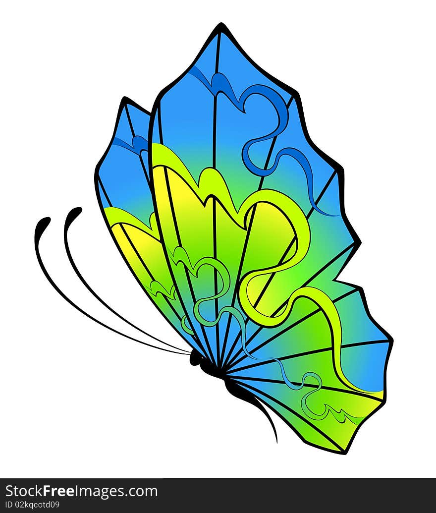 Abstract Butterfly. Beautiful illustration for a design