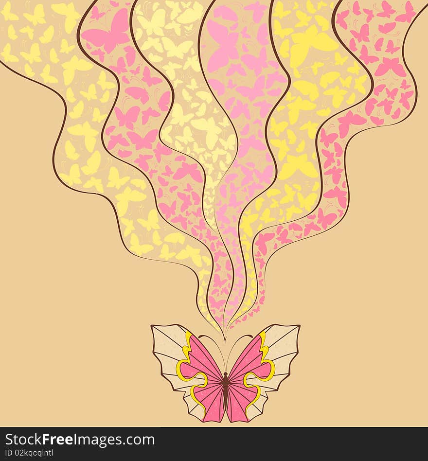 Abstract Butterfly. Beautiful  illustration for a design