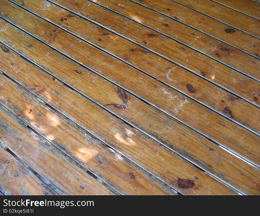 Old and rusty wooden floor