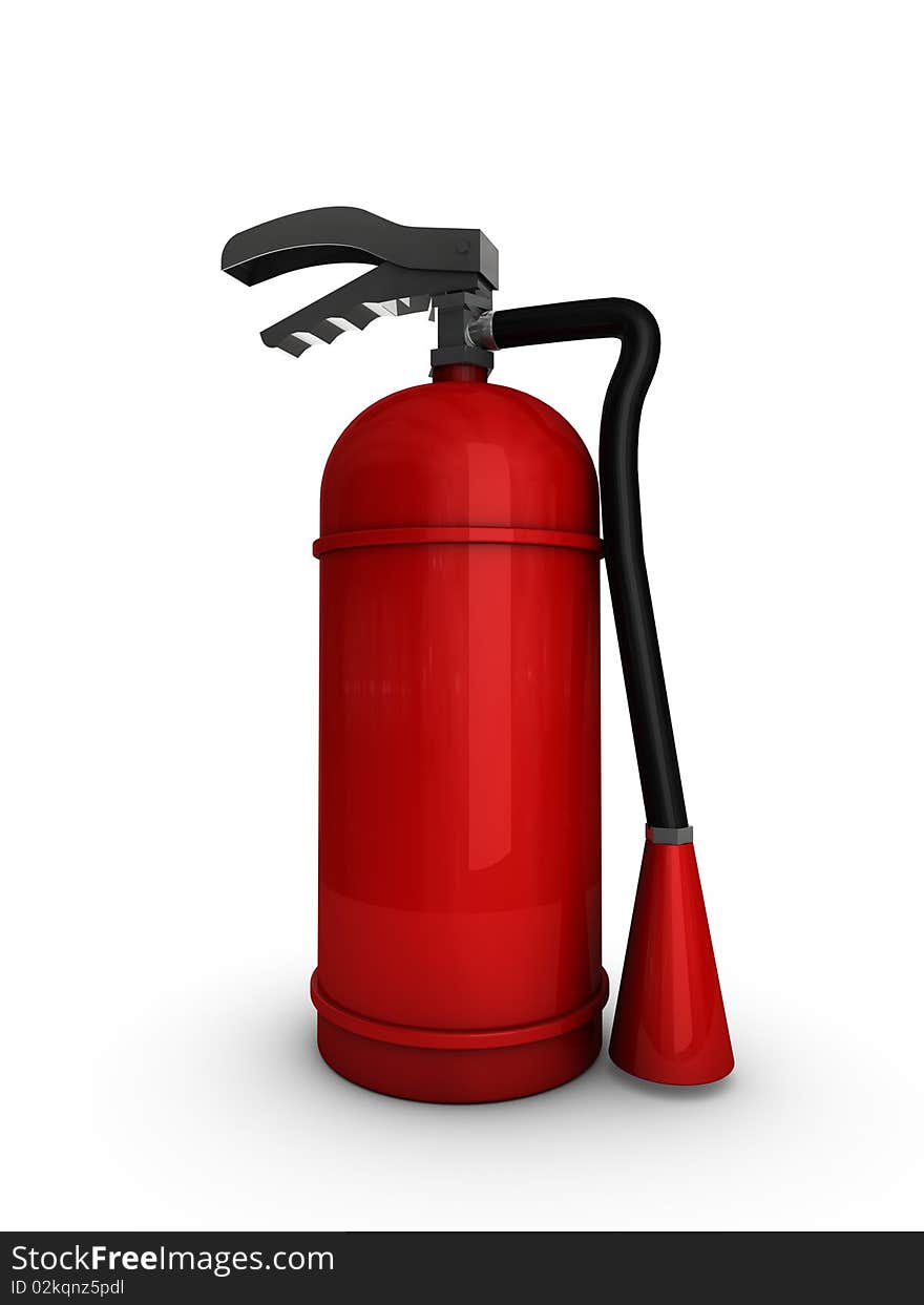 Big red fire extinguisher. XL-Rendering.