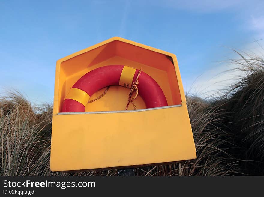 Lifebuoy box on kerry coast