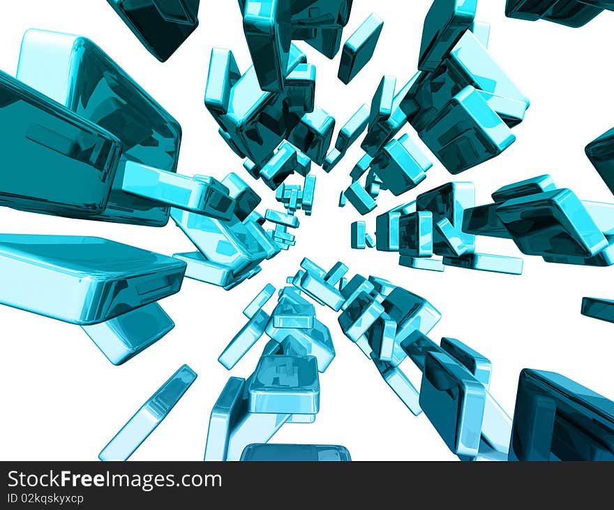 3d cubes with glossy light effects. 3d cubes with glossy light effects