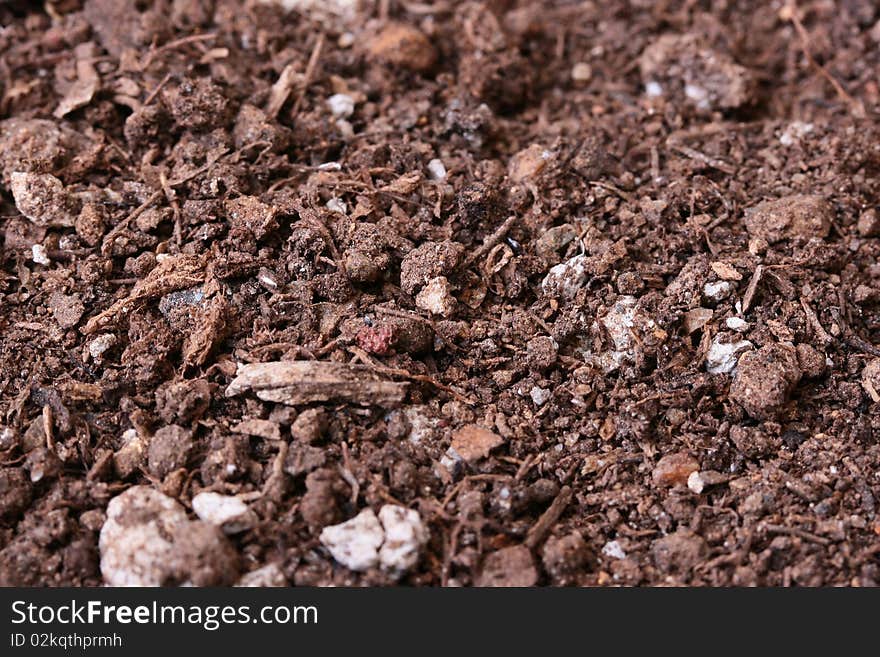 Ground as a background for design connected with agriculture or work on a personal plot.