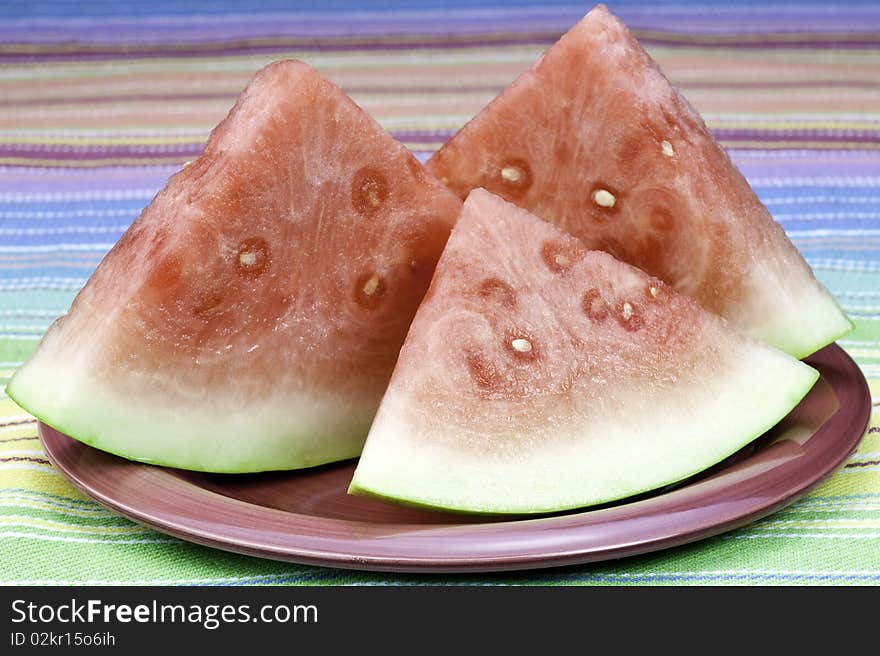 Slices of sweet summer watermelon. Slices of sweet summer watermelon