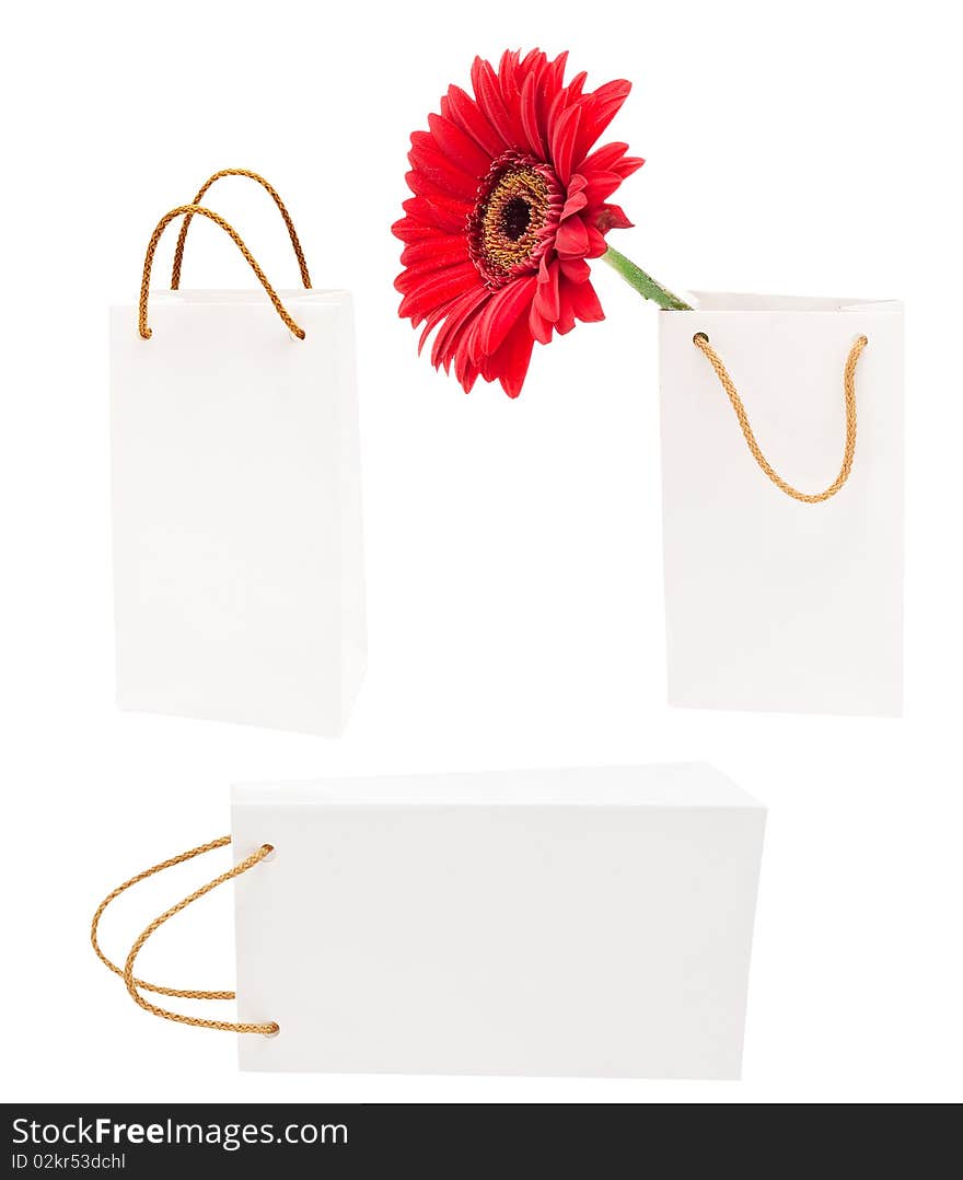 White gift packages