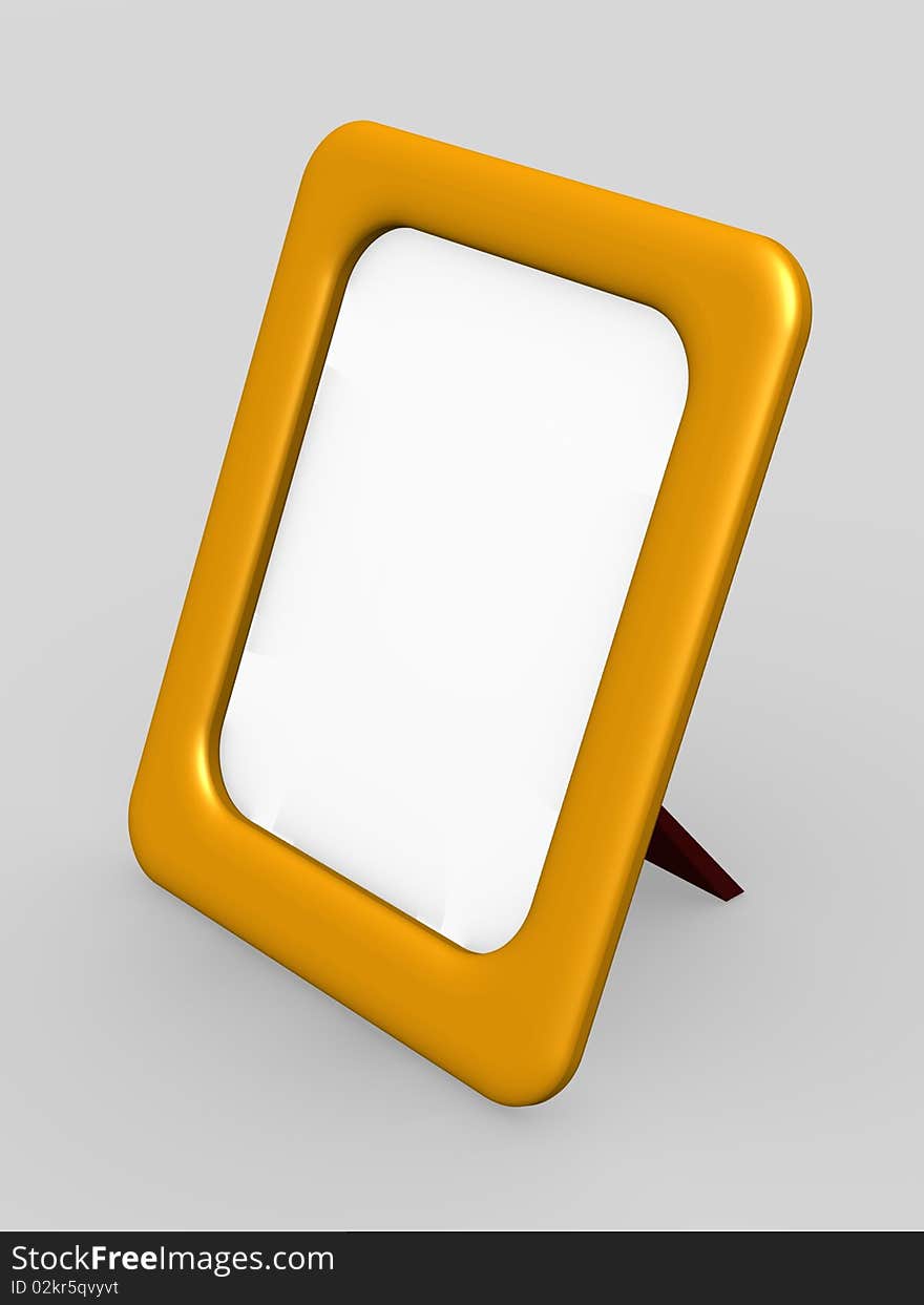 3d illustration of frame with black