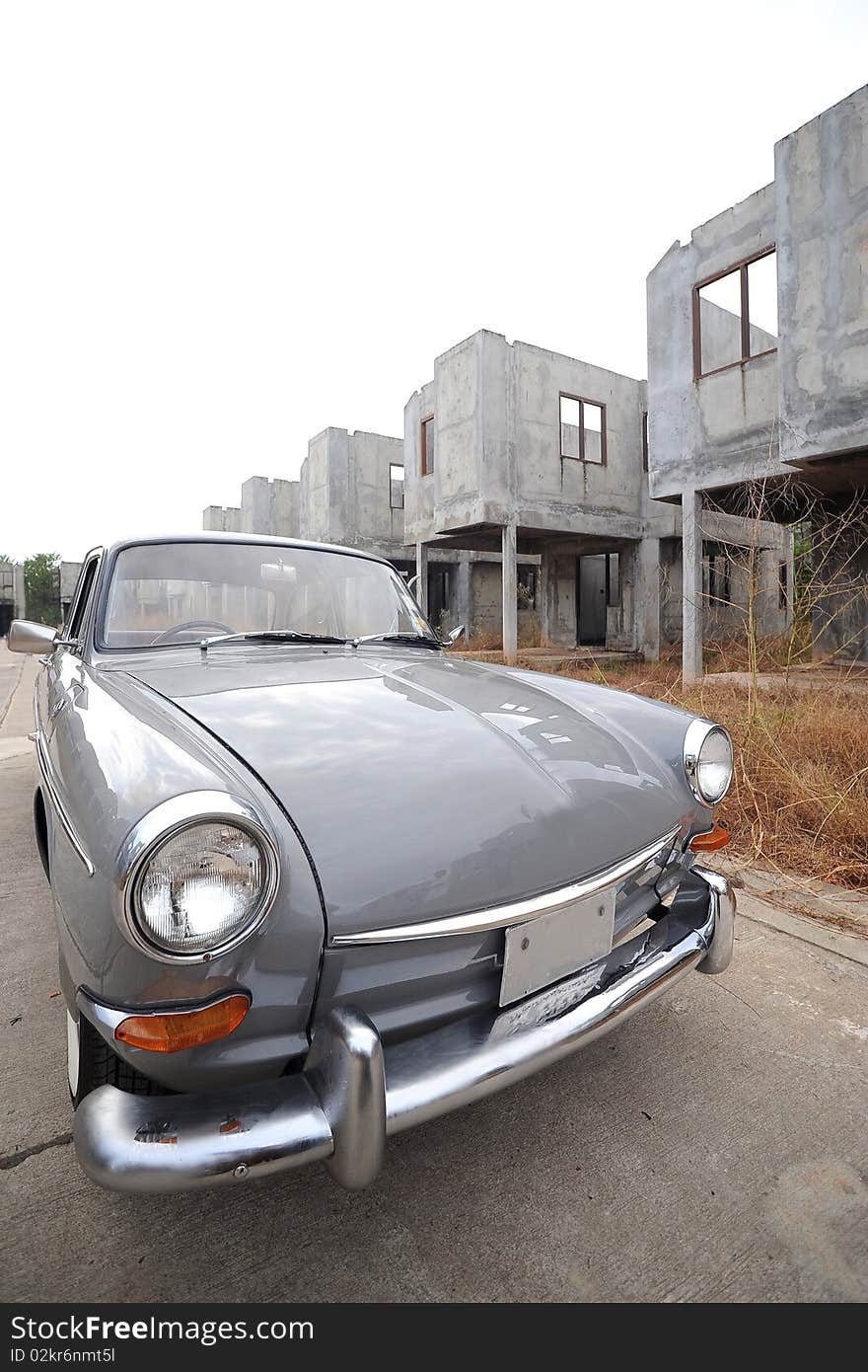 Retro car in outdoor thailand