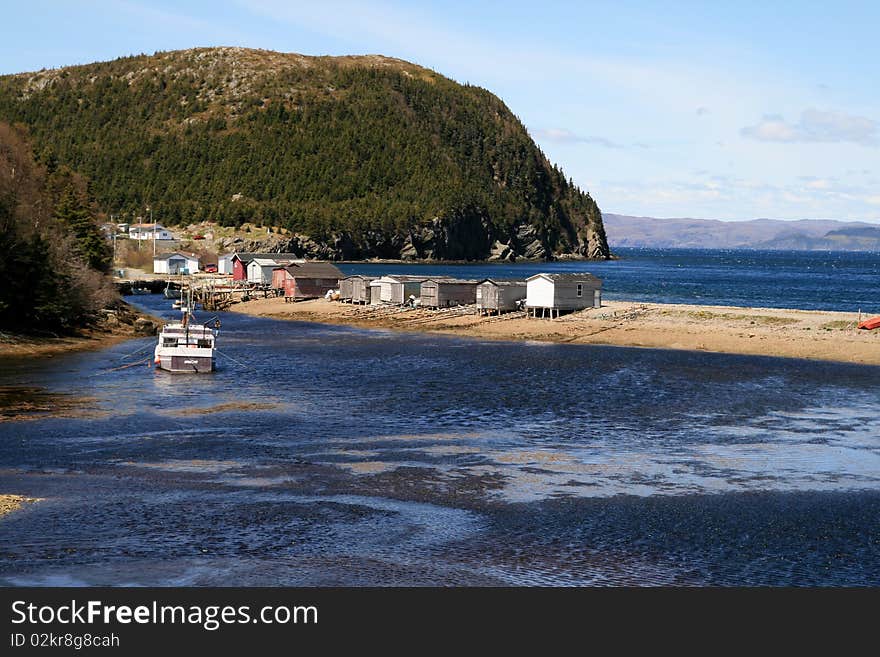 Tranquil scene of a fishing village. Tranquil scene of a fishing village