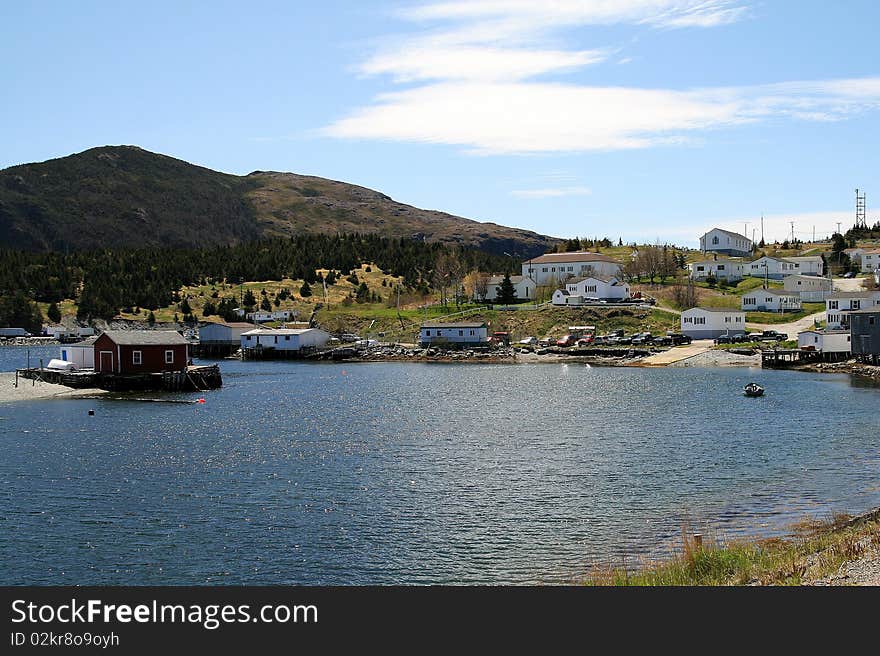 Rural Fishing village in Fortune Bay Newfoundland Canada