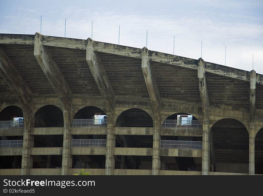 Part of Rajamunkla Stadium in  Bangkok Thailand