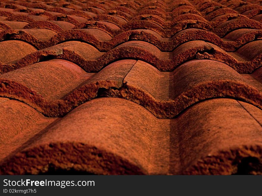 Roof made of clay red. Thailand used widely. Roof made of clay red. Thailand used widely.