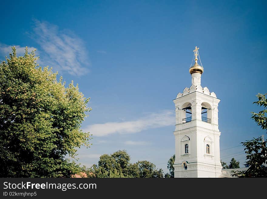 A picture of archangel michael's church in Russia