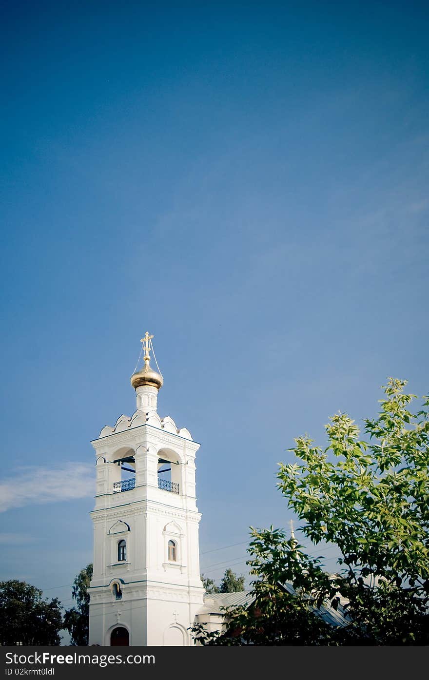 A picture of archangel michael's church in Russia