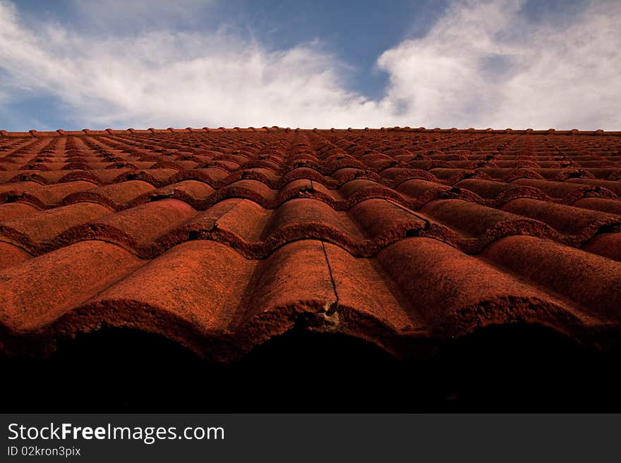 Roof made of clay red. Thailand used widely. Roof made of clay red. Thailand used widely.