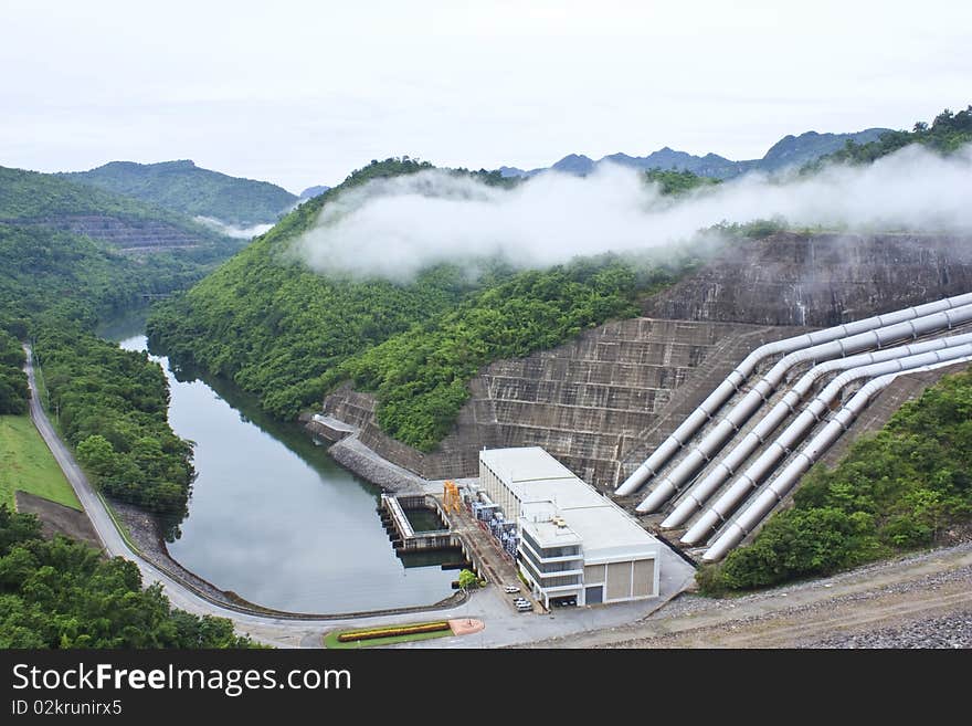 Thailand's largest dam, to make electricity in the country.