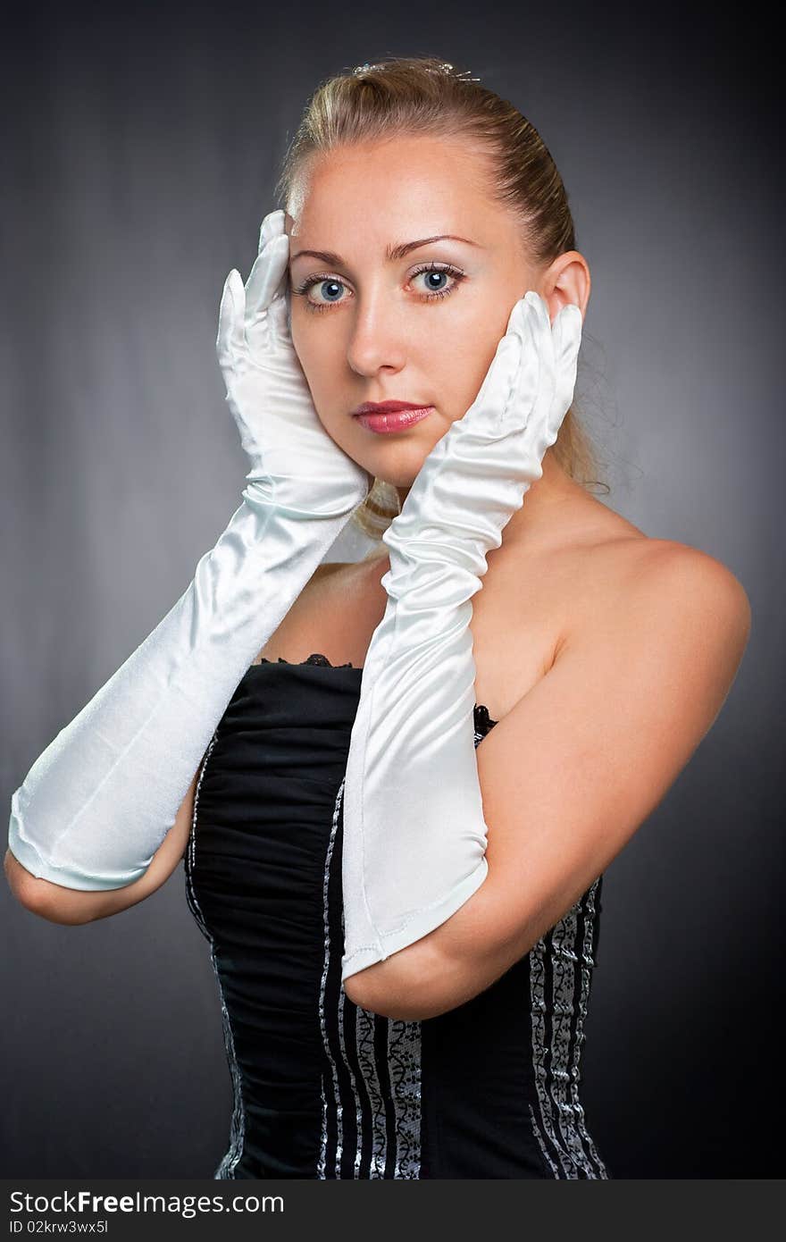 Close-up portrait of a beautiful young lady. Close-up portrait of a beautiful young lady