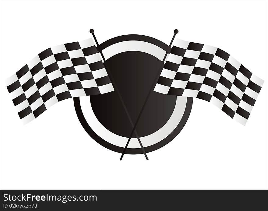 Racing flags isolated on white