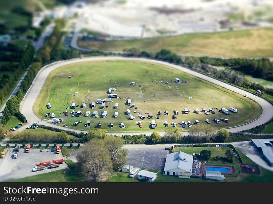 Panorama of the motor-home parking zone