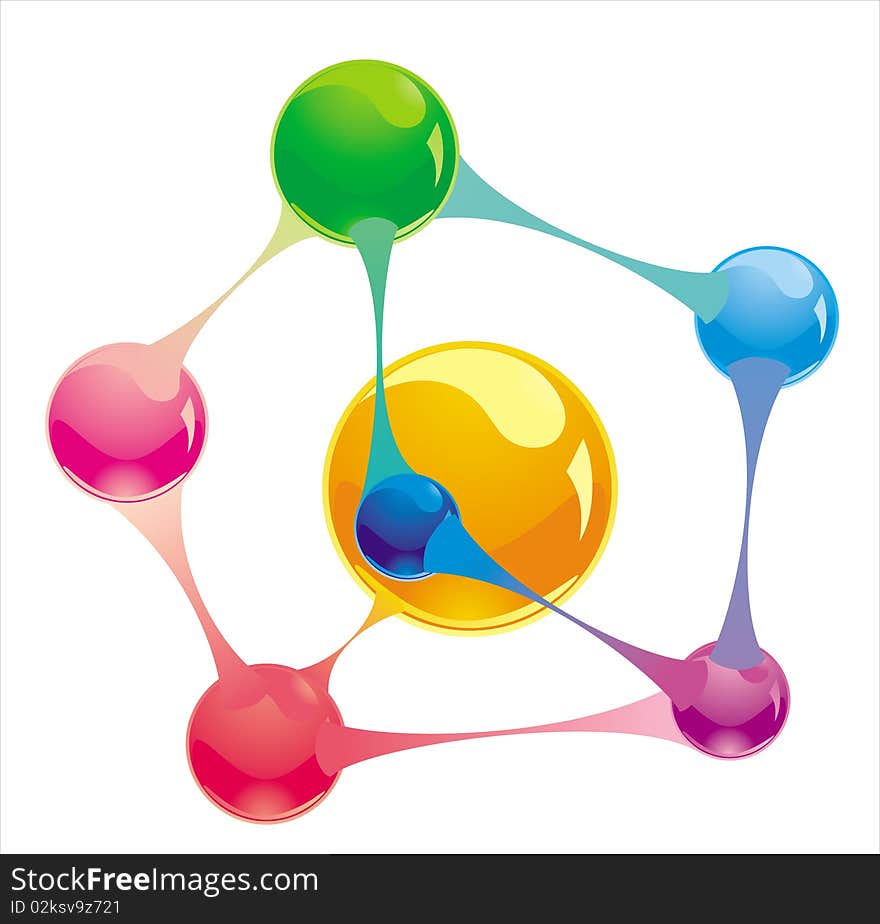 Colour glossy medical molecule for cut-away registration