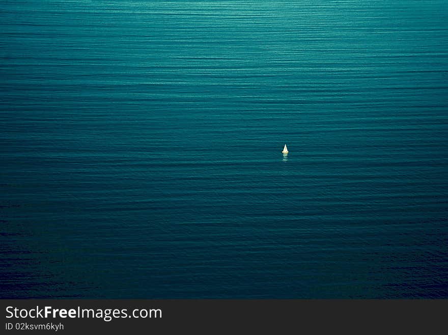 Sailing ship in the sea