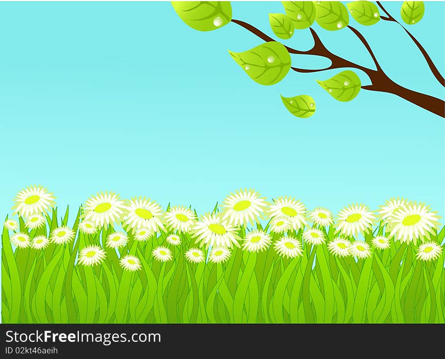 Summer abstract color background with tree. Summer abstract color background with tree.