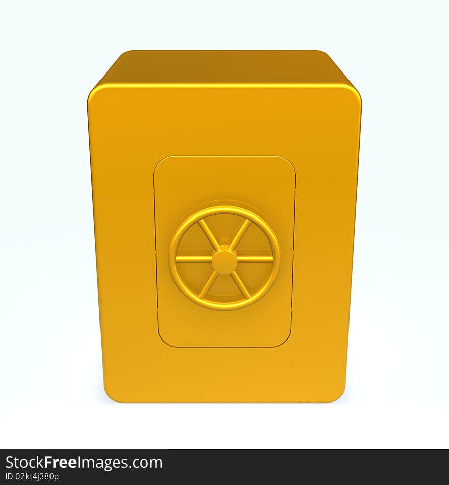 3d illustration of a coffer. 3d illustration of a coffer